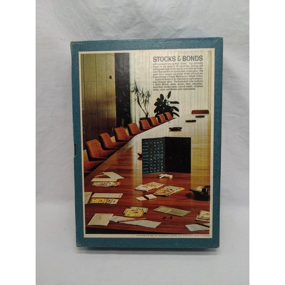 Avalon Hill Stocks And Bonds Board Game 3M Bookshelf Games